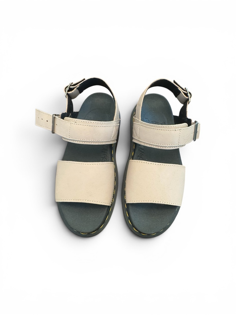 Dr. Martens Beige Strappy Leather Sandals